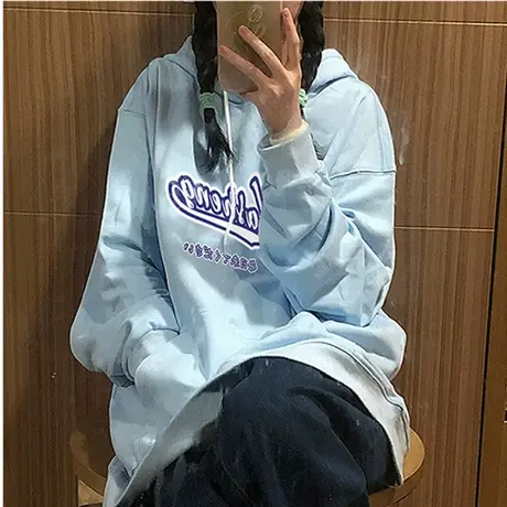 连帽卫衣女宽松韩版ins设计感小众春秋薄款bf慵懒风oversize外套商品大图