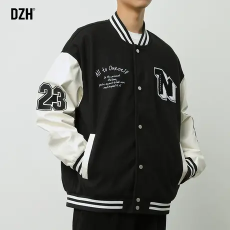 男生毛呢棒球服外套男潮流百搭学生上衣美式高街夹克2025新款春季图片