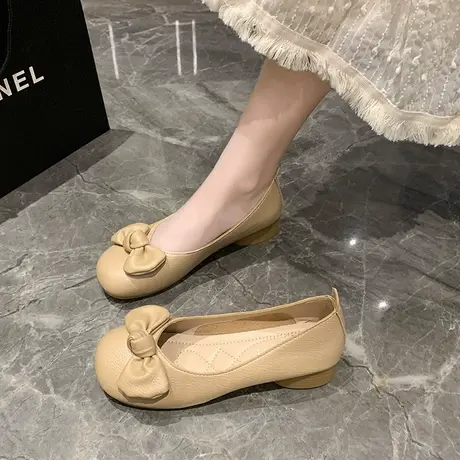 小香风复古法式玛丽珍鞋女2024新款春秋晚晚鞋温柔风气质浅口单鞋商品大图