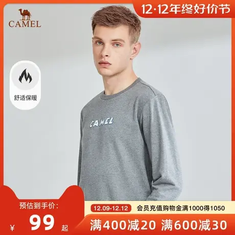 CAMEL/骆驼男装春季男士上衣圆领卫衣长袖男舒适休闲打底衫情侣商品大图