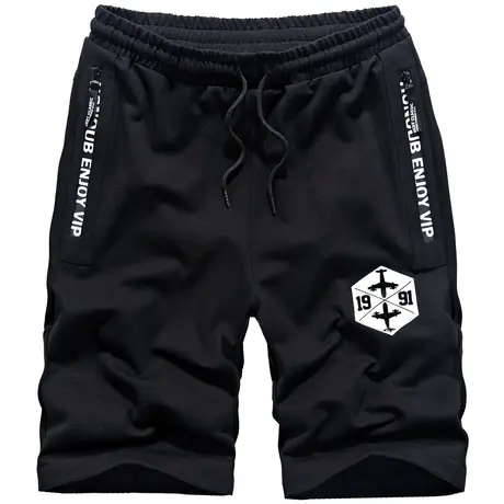 VIP夏季针织短裤男直筒宽松五分裤跑步运动卫裤休闲薄款中裤潮牌商品大图