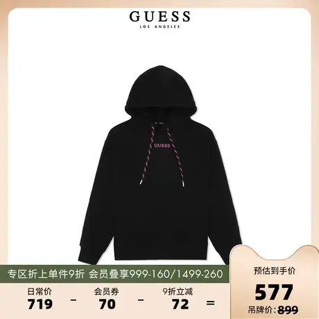 GUESS23 新款秋女士韩版休闲卫衣连帽宽松百搭上衣-Q3PP21K2Q40图片