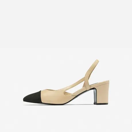 Nine West/玖熙夏季新款包头凉鞋女休闲甜美尖头高跟玛丽珍女鞋图片