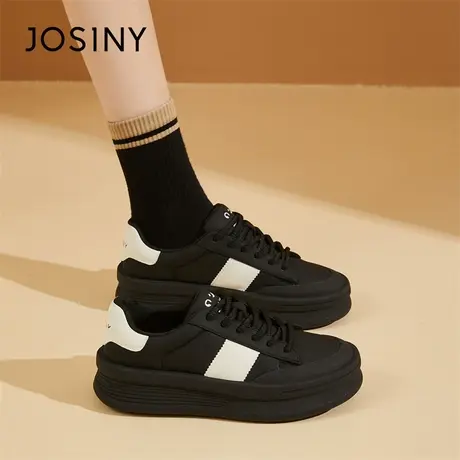 Josiny/卓诗尼2024新款春季丑萌大头面包鞋厚底饼干鞋休闲板鞋女商品大图