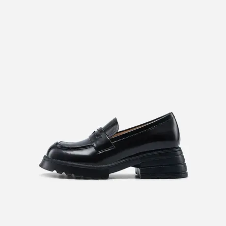 Nine West/玖熙2023年春夏新款厚底乐福鞋女圆头开边珠时尚优雅鞋图片