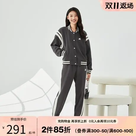 阿依莲休闲卫衣运动装套装女秋季2023新款今年流行卫衣时尚2件套商品大图