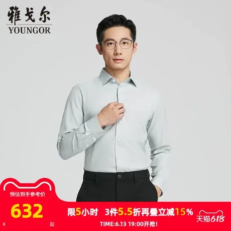 【商场同款】雅戈尔男士长袖衬衫春秋新款官方商务休闲长袖衬衫男商品大图