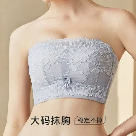 梦芭蒂夏季薄款无肩带内衣女无钢圈大胸显小穿吊带裙专用防滑不掉商品大图