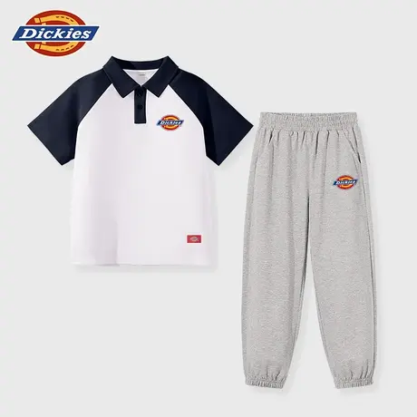 Dickies童装男童夏装套装儿童学院风polo衫两件套男孩短袖t恤夏A商品大图