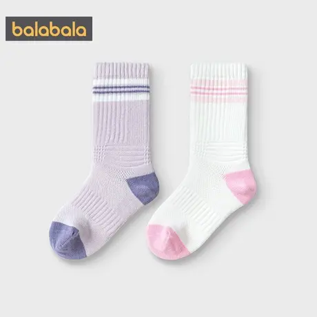 【商场同款】巴拉巴拉女童袜子中大童运动棉袜春秋款宝宝中筒袜潮商品大图