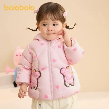 【小猪佩奇IP】巴拉巴拉儿童羽绒服连帽男女童冬季2025款商品大图
