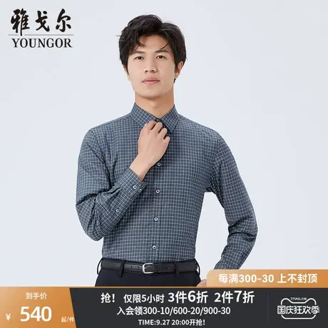 【商场同款】雅戈尔男士衬衫秋冬新款官方商务休闲长袖衬衫S3921商品大图