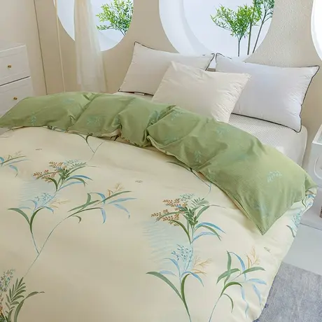 恒源祥小清新印花全棉被套单件学生宿舍四季通用纯棉被罩床上用品商品大图