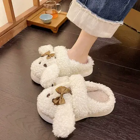 可爱棉拖鞋女冬季室内居家卡通小狗少女心踩屎感学生宿舍冬天棉拖商品大图