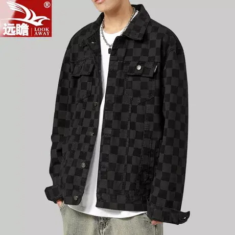 牛仔外套男春秋季新款潮牌痞帅高级感宽松百搭男士休闲夹克男上衣商品大图