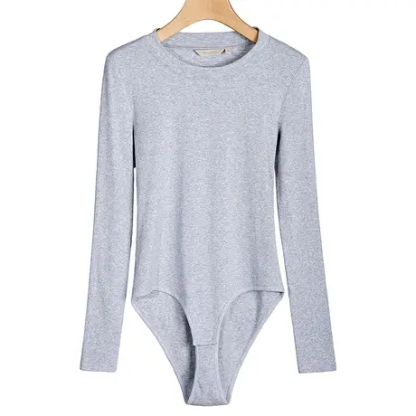 黑色连体紧身打底衫女内搭三角连衣连档上衣长袖t恤秋百搭冬季商品大图