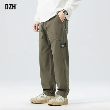 男士纯棉直筒裤子男款美式高街春季休闲裤百搭2024新款长裤直筒裤商品大图