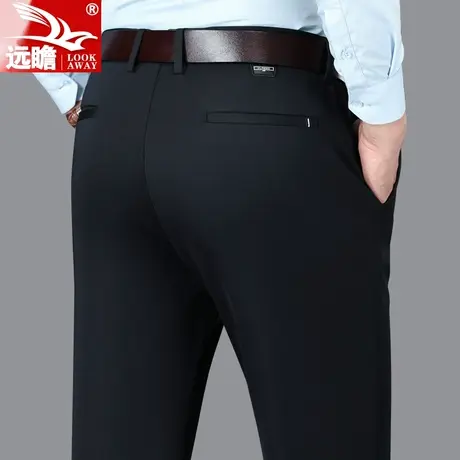 2022年冬季男士休闲裤宽松直筒百搭商务西裤秋冬款黑色休闲长裤子商品大图
