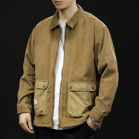 灯芯绒衬衫男长袖春秋加肥加大衬衣休闲工装男士外套上衣大码秋季图片