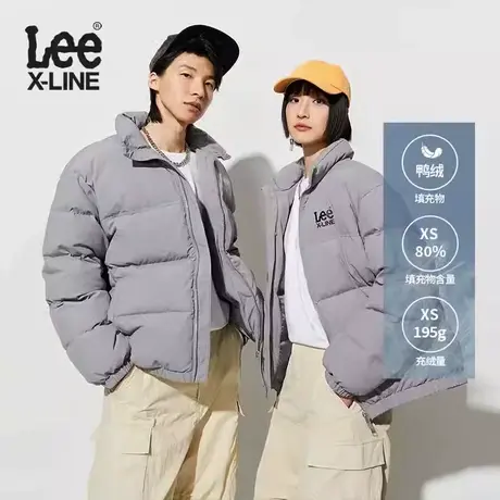 LeeXLINE23秋冬新品舒适基础款立领男女同款面包羽绒服LUT0072557图片