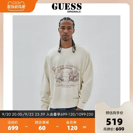 GUESS ORIGINALS23新秋男士运动服长袖外套套头衫卫衣M3BQ14KBJ31商品大图