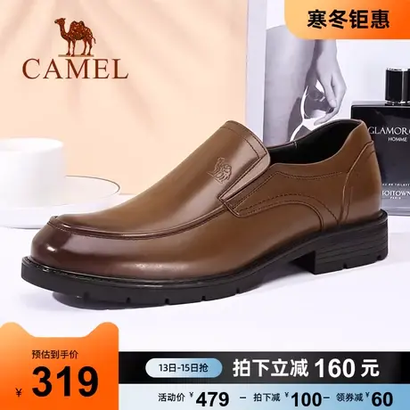 骆驼男鞋2023秋季新款牛皮商务正装皮鞋男士真皮英伦复古休闲皮鞋商品大图
