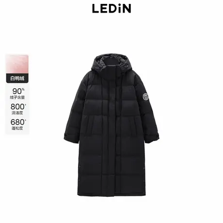 【商场同款】乐町连帽廓形长款羽绒服24冬新款保暖外套C2ACE4332商品大图