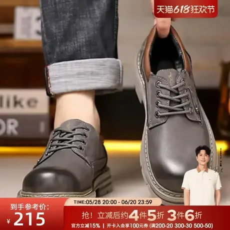 才子男鞋时尚休闲工装马丁靴商品大图