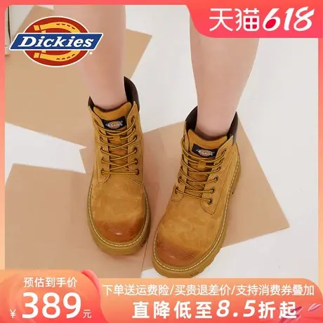 Dickies女鞋2025夏季新款棉鞋加绒保暖雪地靴马丁靴高帮靴子厚底商品大图
