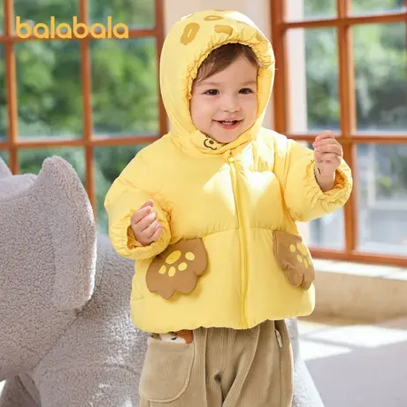 巴拉巴拉婴儿羽绒服男童冬季女童短款外套造型2025新款可爱洋气萌商品大图