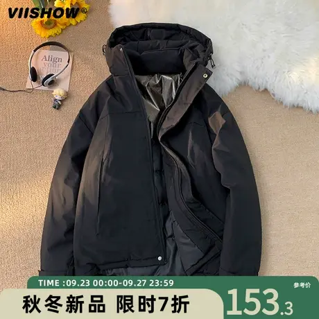 VIISHOW棉服男冬季保暖休闲加厚外套男山系户外防水登山野营夹克图片