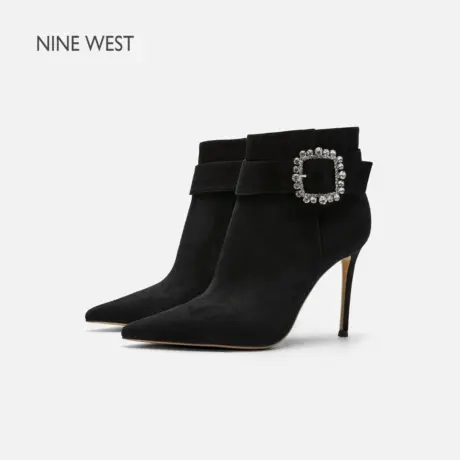 Nine West/玖熙高跟时装靴女2025秋季新款气质尖头短靴配裙子单靴商品大图