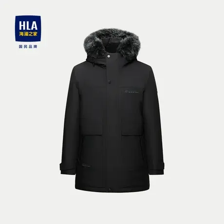 HLA/海澜之家可脱卸内胆羽绒服2023秋冬新款可拆卸毛领保暖外套男图片