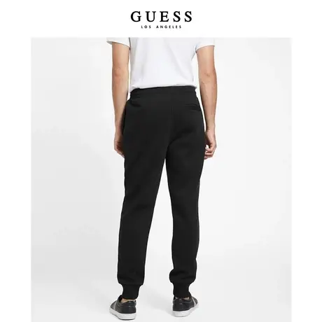 【38上新季】GUESS 男士潮流纯色抽绳束脚宽松休闲裤图片