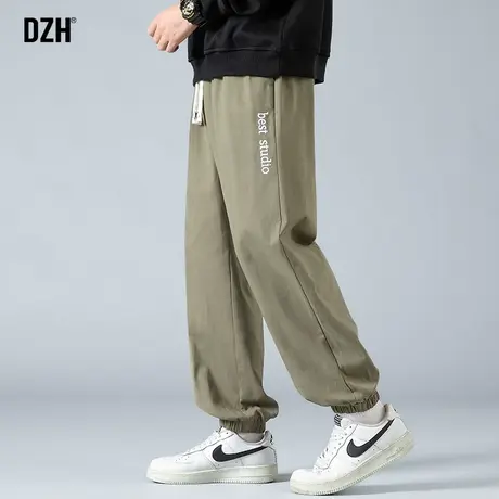男士休闲束脚裤子男款秋季2024新款宽松运动裤松紧腰休闲裤高街裤商品大图