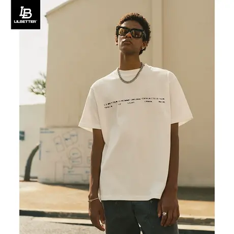 LiLbetter男款t恤短袖上衣夏季半袖男字母高街夏季男装字母体恤潮商品大图