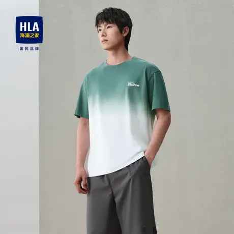 HLA/海澜之家布鲁伊联名系列T恤2024春夏新款圆领纯棉透气短袖男图片