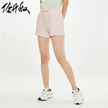 佐丹奴短裤女装纯棉卫衣布抽绳松紧腰休闲短裤13401040商品大图