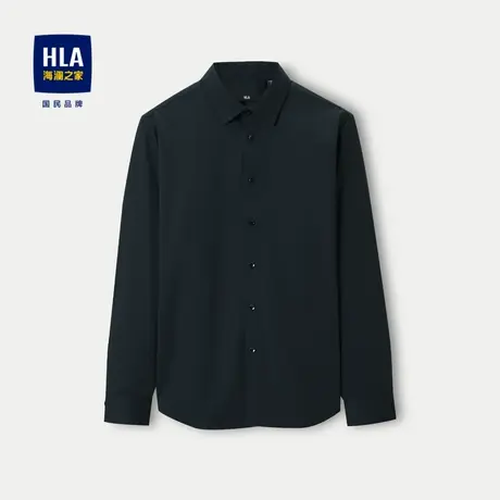 HLA/海澜之家无痕科技长袖休闲衬衫23秋季新款柔软亲肤有型衬衣男商品大图