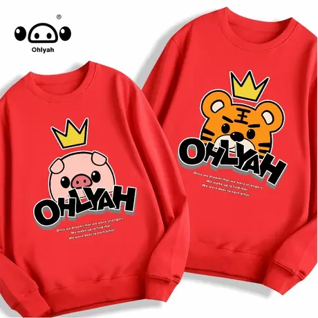 Ohlyah卫衣女chic港风春秋薄款原创潮牌2023年新款宽松秋款女装商品大图