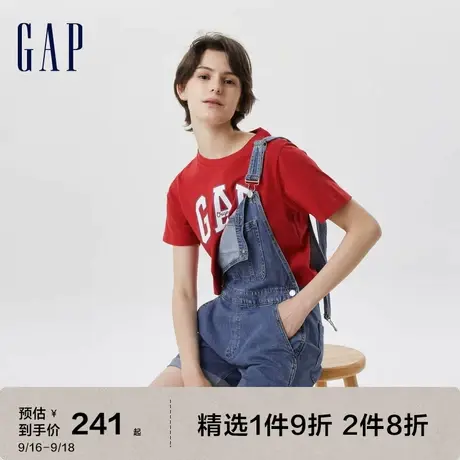 Gap女装夏季2023新款减龄宽松背带裤牛仔裤602164潮流休闲短裤图片