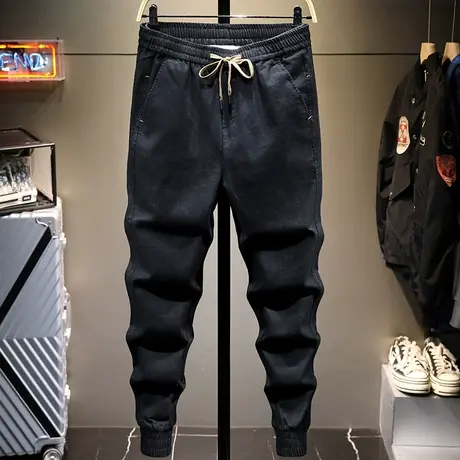 秋季新款宽松哈伦束脚长裤子男士休闲百搭潮流运动裤男哈伦裤小脚商品大图