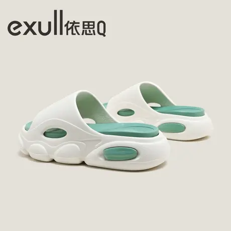 exull依思Q情侣一字拖女夏外穿厚底增高新款爆款网红海边凉拖鞋女商品大图