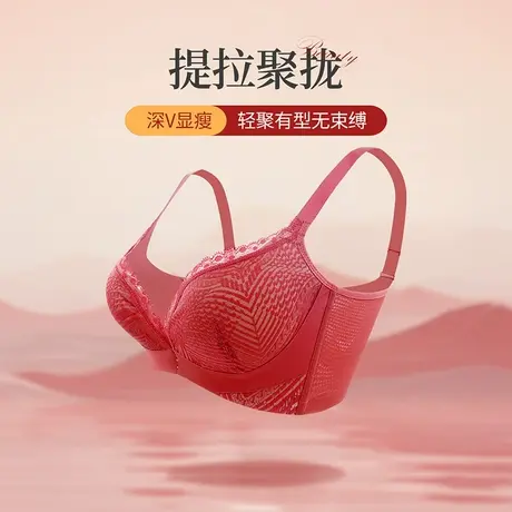 贝佳人新款文胸性感蕾丝立体杯托无钢圈圆润上托聚拢内衣BW95809商品大图