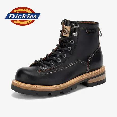 Dickies马丁靴男2024年冬季软底防滑真皮工装靴小众时尚通勤皮靴商品大图