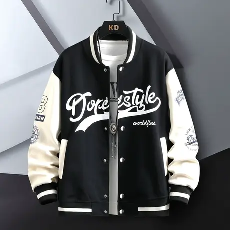 青少年潮牌外套男孩大童春秋季初中学生帅气2023年新款棒球服男装商品大图