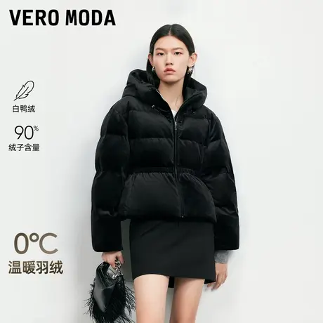 Vero Moda羽绒服2025冬季新款90白鸭绒短款宽松抽绳羽绒显高显瘦商品大图