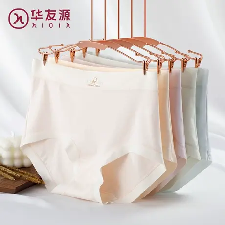 华友源女士棉莫高腰内裤纯棉抑菌底裆妈妈弹力棉均码透气三角裤头商品大图