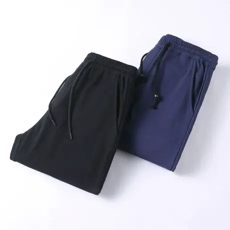 休闲裤男秋冬季宽松加绒加厚运动棉麻长裤中国风复古男裤子大码潮商品大图