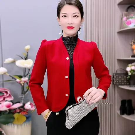 针织开衫外套女秋冬短款百搭宽松长袖小披肩配旗袍裙子外搭上衣图片